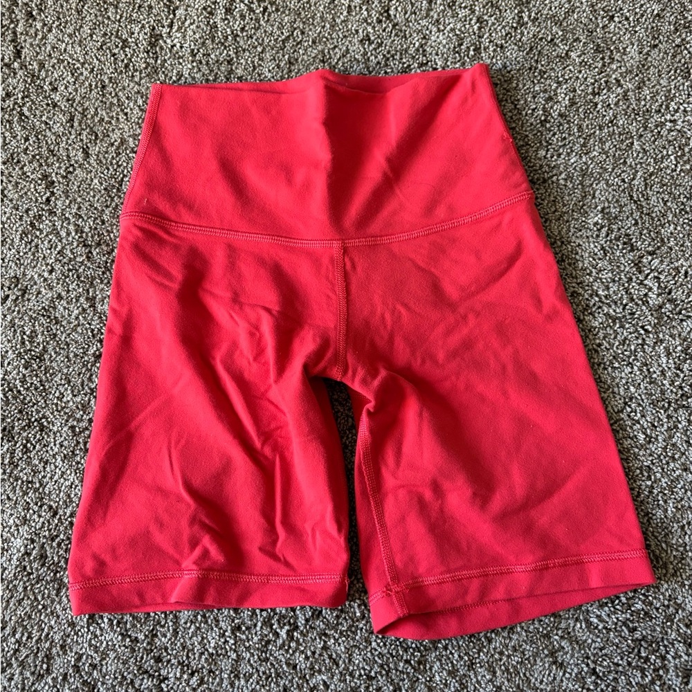 Aritzia TNA Women's Vibrant Red Bike Shorts